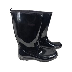 KAMIK WOMEN’S HEIDI RAIN BOOTS – SIZE 10 – BLACK – MID-CALF – WATERPROOF RUBBER